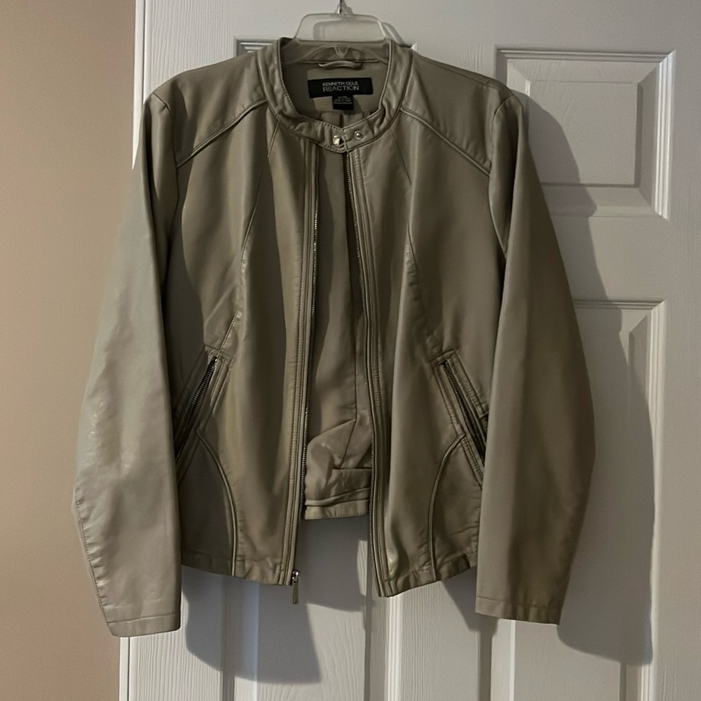 KENNETH COLE FAUX LEATHER JACKET